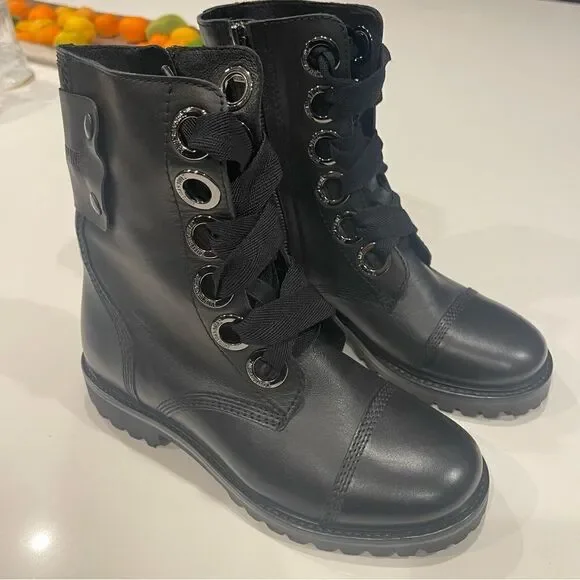 Zadig & Voltaire Joe Lug Sole Leather Combat Boot NIB 37 - Picture 9 of 14